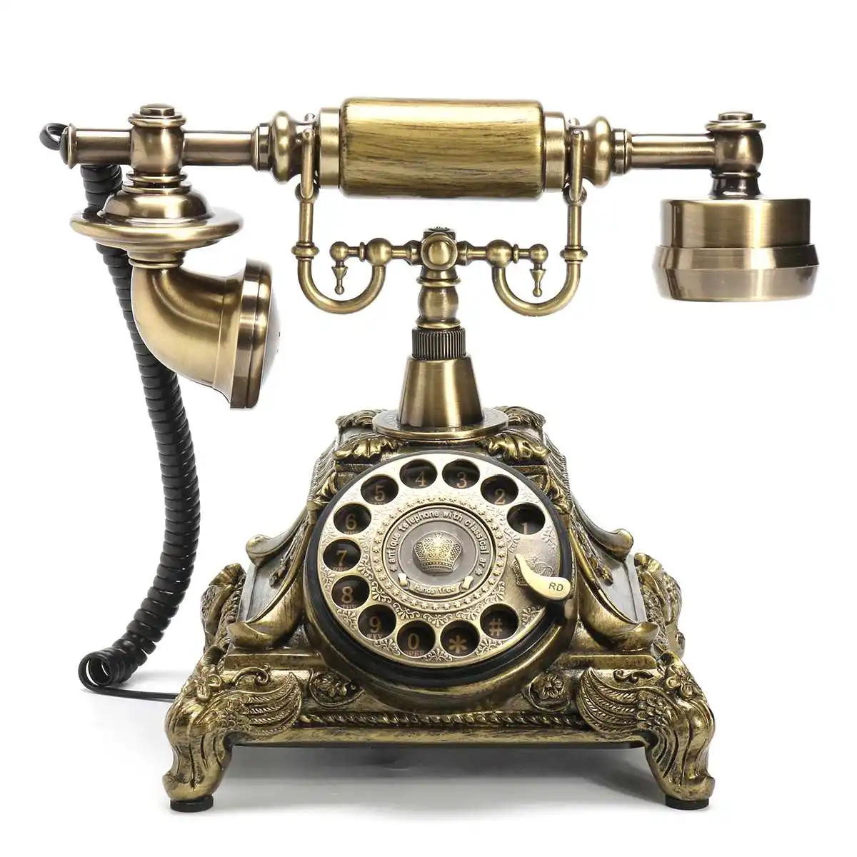 European Fashion Vintage Telephone Swivel Plate Rotary Dial Telephone Antique Telephones Landline Phone For Office Home Hotel
European Fashion Vintage Telephone Swivel Plate Rotary Dial Telephone Antique Telephones Landline Phone For Office Home Hotel