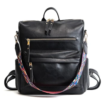 Leather Backpack Ladies Student Bag Large Backpack Multifunction Travel Retro Backpack
Leather Backpack Ladies Student Bag Large Backpack Multifunction Travel Retro Backpack