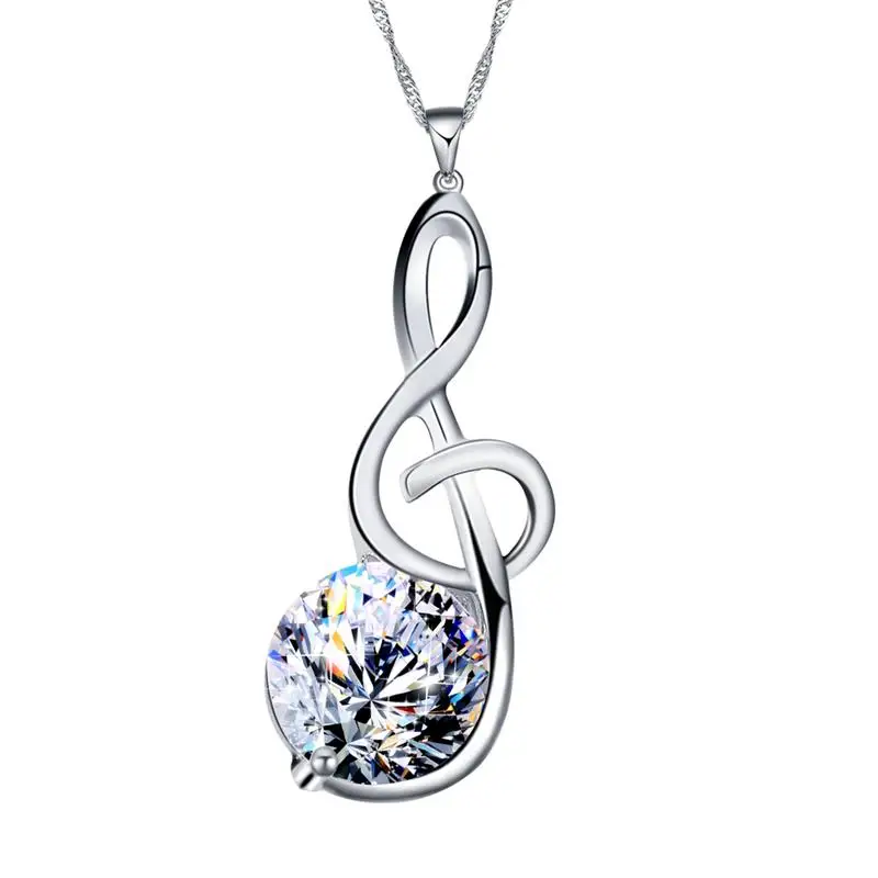 HUAQI классический Перманентный кристалл ожерелье CZ кулон Модные аксессуары