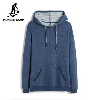 Pioneer Camp dark blue solid hooded sweatshirt men brand-clothing tracksuit male
Pioneer Camp dark blue solid hooded sweatshirt men brand-clothing tracksuit male