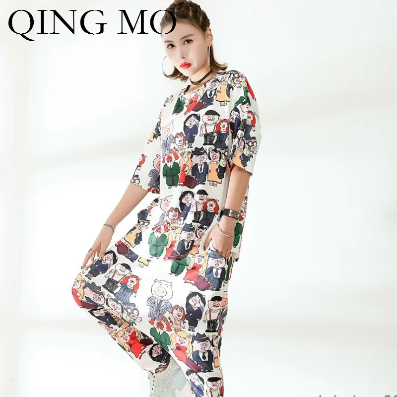 QING MO Women Character Print Set Women O Neck Short Sleeve T Shirt Women Ankle-Length Pants 2019 Summer ZQY423
QING MO Women Character Print Set Women O Neck Short Sleeve T Shirt Women Ankle-Length Pants 2019 Summer ZQY423