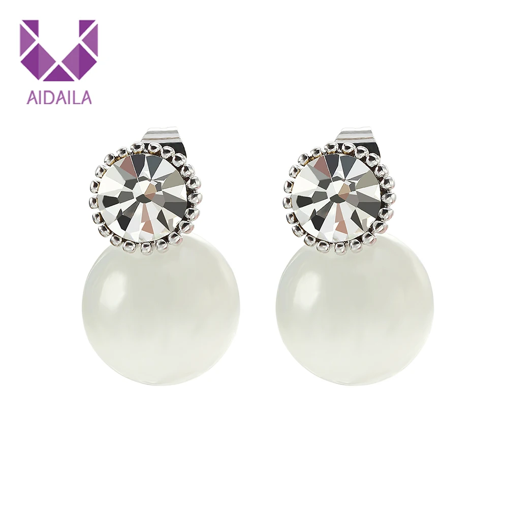 Women Stud Earrings with Opal and AAA+ Cubic Zirconia Zircon New Fashion Jewelry Wholesale Pendientes
Women Stud Earrings with Opal and AAA+ Cubic Zirconia Zircon New Fashion Jewelry Wholesale Pendientes
