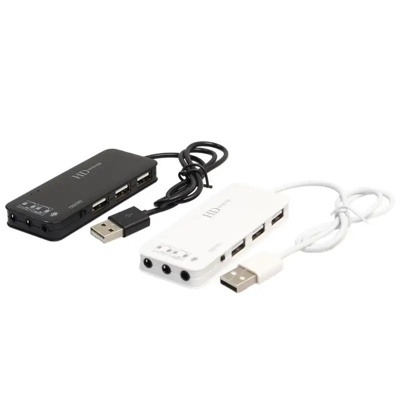 3 Port USB Hub with External 7.1 Channel Sound Card Headset Microphone Adapter USB Hub 2.0 for PC Laptop Computer
3 Port USB Hub with External 7.1 Channel Sound Card Headset Microphone Adapter USB Hub 2.0 for PC Laptop Computer