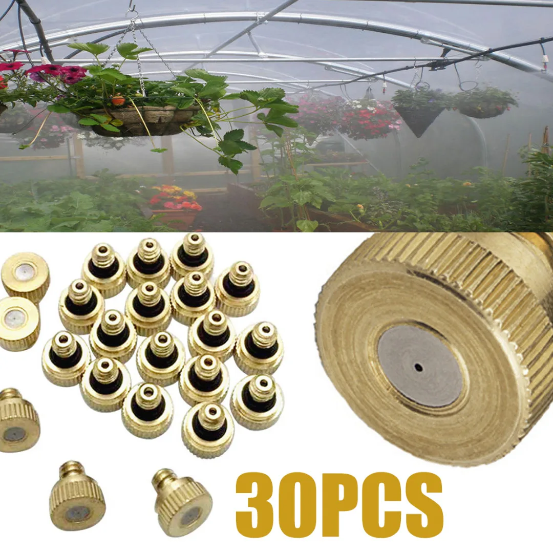 30Pcs/lot Brass Misting Mist Nozzle Spray Sprinkler 0.3mm Orifice Atomizing Nozzle
30Pcs/lot Brass Misting Mist Nozzle Spray Sprinkler 0.3mm Orifice Atomizing Nozzle