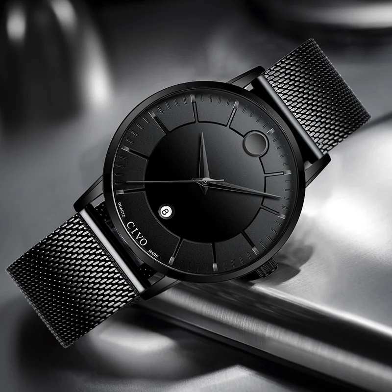 CIVO Luxury Waterproof Date Quartz Watch Minimalism Mens Watches Sliver Steel Mesh Strap Hand Watches For Men Wristwatch Clock
CIVO Luxury Waterproof Date Quartz Watch Minimalism Mens Watches Sliver Steel Mesh Strap Hand Watches For Men Wristwatch Clock