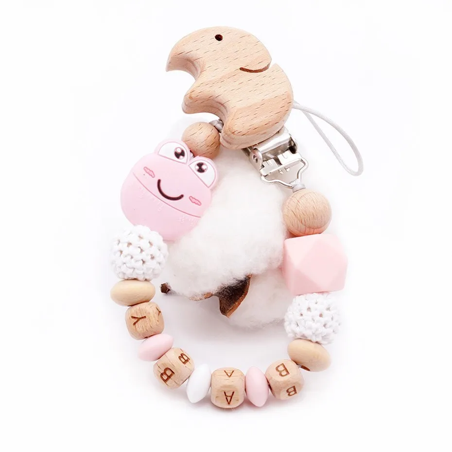 DIY Silicone Beads Personalised Name Wooden Baby Pacifier Clips Funny Pacifier Chain With Mouse Holder Baby Shower Gift BPA Free
DIY Silicone Beads Personalised Name Wooden Baby Pacifier Clips Funny Pacifier Chain With Mouse Holder Baby Shower Gift BPA Free