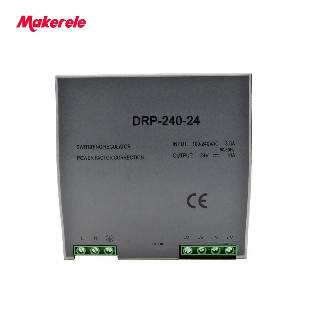 Single Output LED DC 240w Din Rail Power Supply 12V 15V 24V 48V Transformer high quality switching power supply from makerele
Single Output LED DC 240w Din Rail Power Supply 12V 15V 24V 48V Transformer high quality switching power supply from makerele
