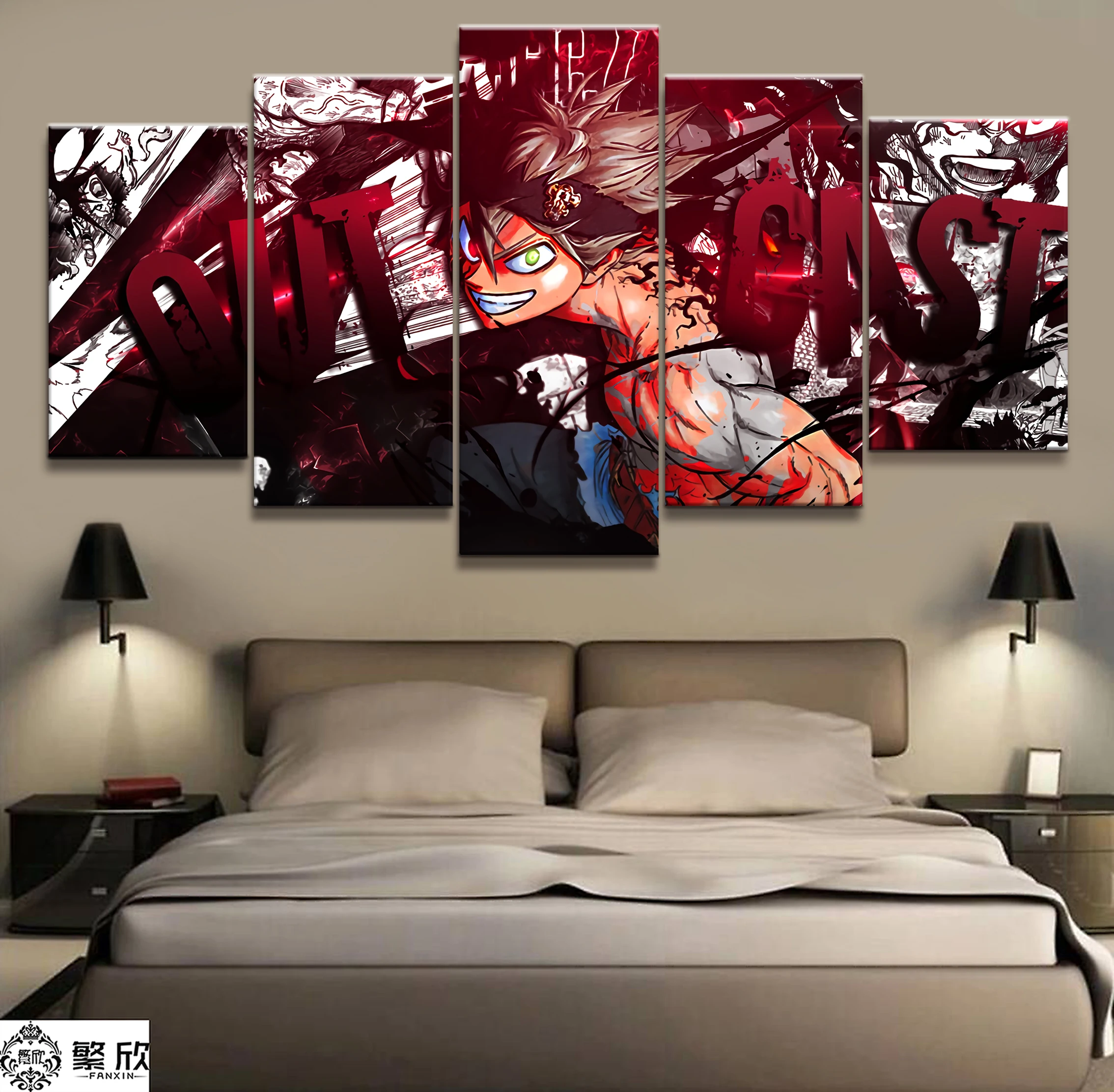 Home Decor Modular Canvas Picture 5 Piece Black Clover Asta Animation Poster Wall For Home Canvas Painting Poster Wholesale
Home Decor Modular Canvas Picture 5 Piece Black Clover Asta Animation Poster Wall For Home Canvas Painting Poster Wholesale