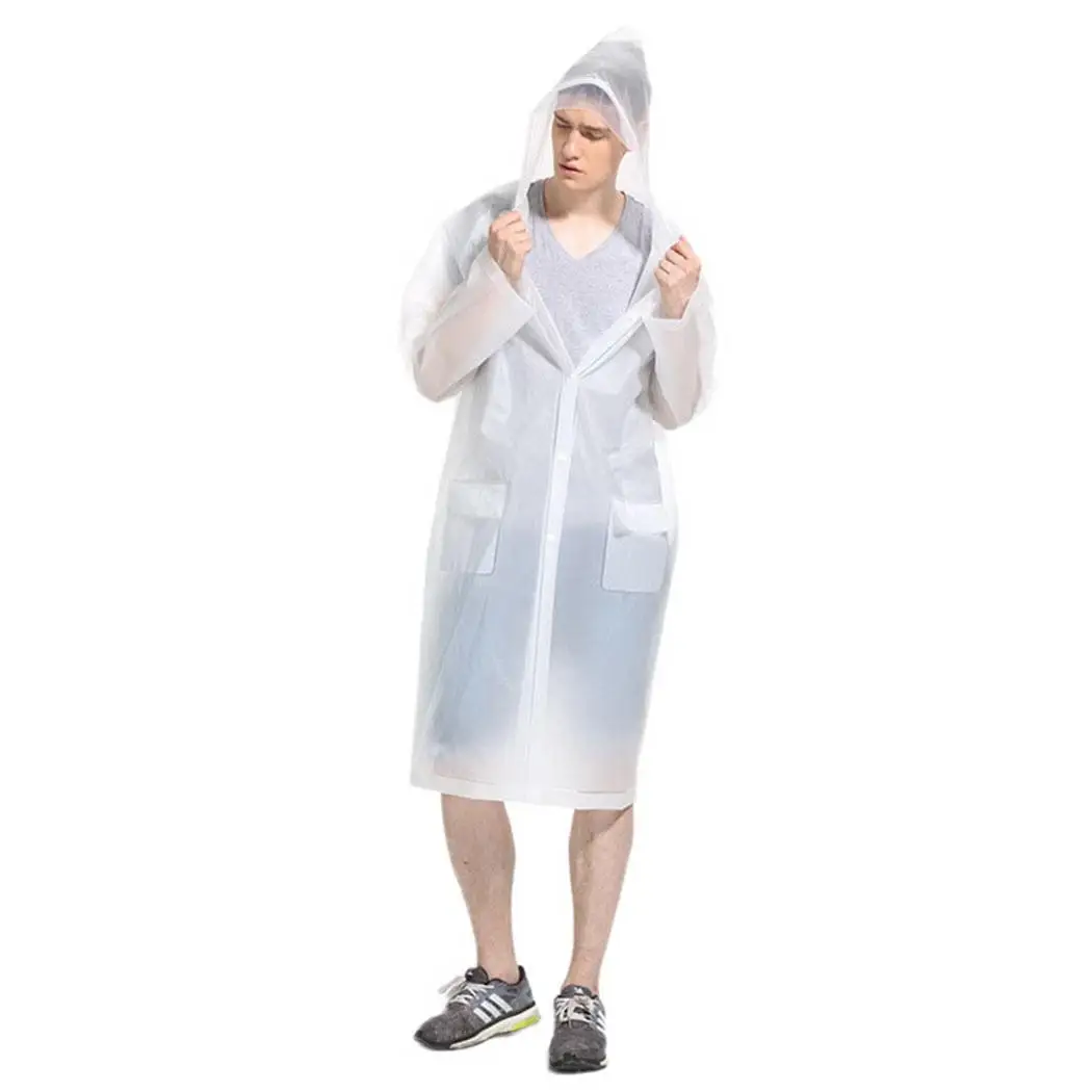 Women Long Rain Coat EVA Lightweight Sleeve PU Glue Solid Rainwear Hood Pockets Hooded Outdoor Adults
Women Long Rain Coat EVA Lightweight Sleeve PU Glue Solid Rainwear Hood Pockets Hooded Outdoor Adults