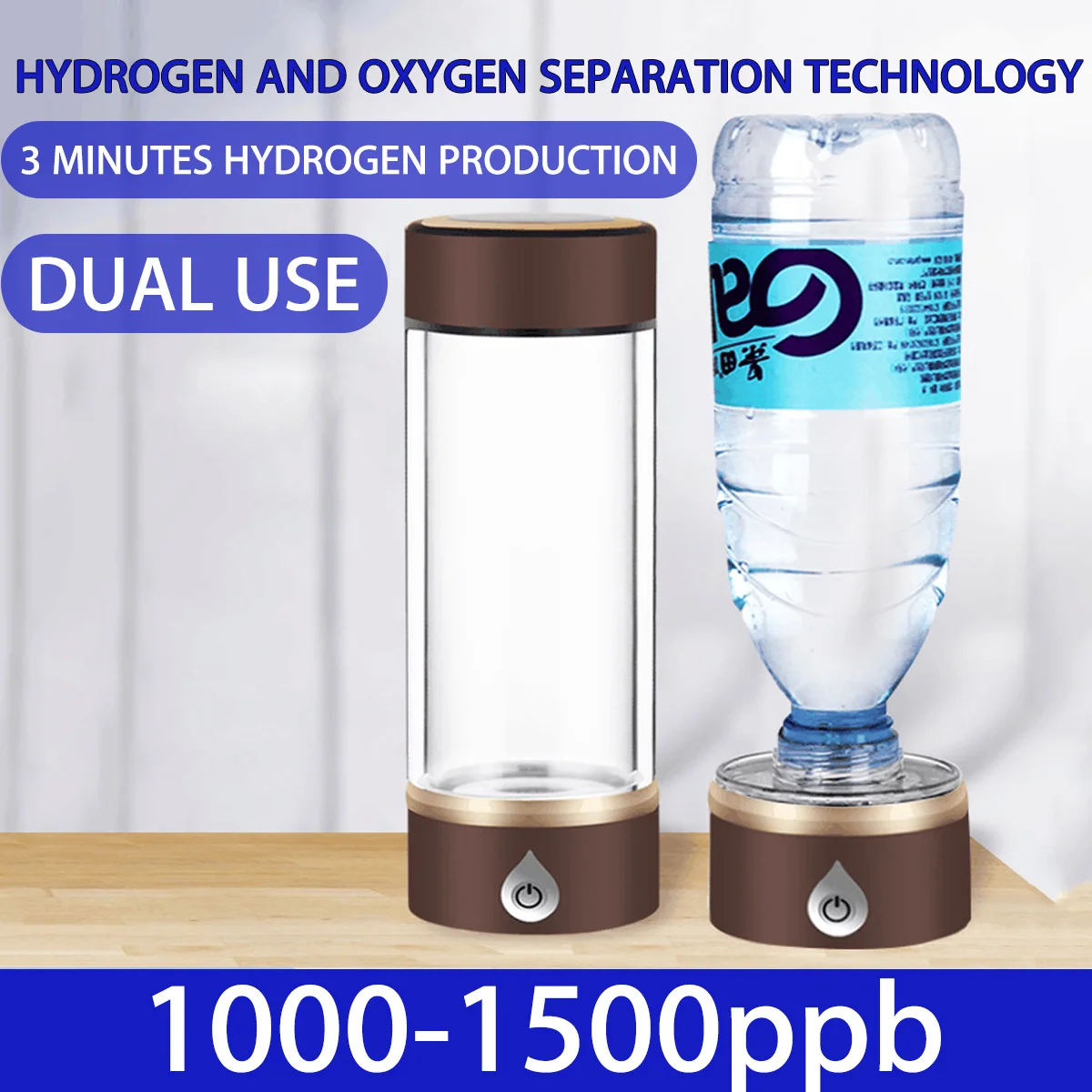 Healthy Anti-Aging Hydrogen Rich Water Bottle Generator 420ml 1500PPB Rechargeable Hydrogen Rich lonizer Alkaline Water Maker
Healthy Anti-Aging Hydrogen Rich Water Bottle Generator 420ml 1500PPB Rechargeable Hydrogen Rich lonizer Alkaline Water Maker