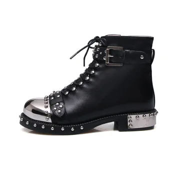 Carole Levy Summer Women Riding Shoes in Rivets Studded Cool Motorcycle Boots with Tied Lace up Mid High Heel Shoes White Black
Carole Levy Summer Women Riding Shoes in Rivets Studded Cool Motorcycle Boots with Tied Lace up Mid High Heel Shoes White Black