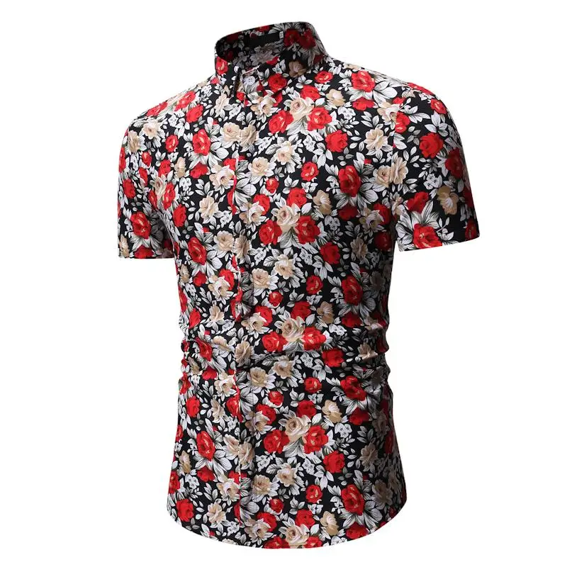 Flower Men's Blouse Men Fashion Floral Shirts Hawaiian Shirt Mens Clothing Casual Short Sleeve New Camisa masculina
Flower Men's Blouse Men Fashion Floral Shirts Hawaiian Shirt Mens Clothing Casual Short Sleeve New Camisa masculina