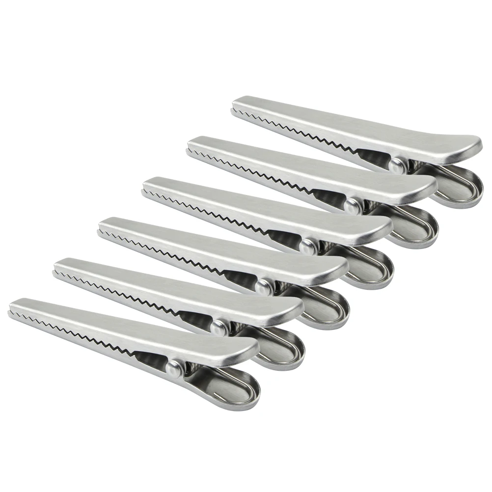 6pcs Stainless Steel Food Storage Bag Sealer Sealing Clip Kitchen Home Clamp Tools
6pcs Stainless Steel Food Storage Bag Sealer Sealing Clip Kitchen Home Clamp Tools