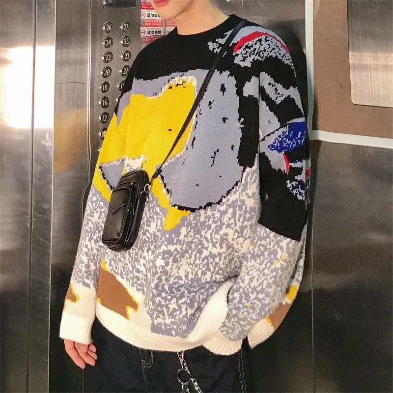 2018 New Autumn And Winter Color Matching Two-color Selection Head Round Neck Knit Sweater Thick Pullover Male Black / Khaki
2018 New Autumn And Winter Color Matching Two-color Selection Head Round Neck Knit Sweater Thick Pullover Male Black / Khaki