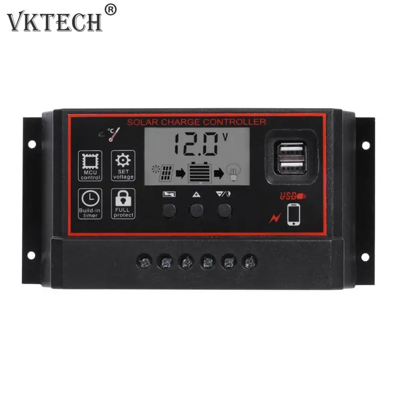 12V/24V HD LCD Solar Charge Controller PWM Dual USB Output Solar Cell Panel Charger Regulator Auto Work 40A/50A/60A
12V/24V HD LCD Solar Charge Controller PWM Dual USB Output Solar Cell Panel Charger Regulator Auto Work 40A/50A/60A