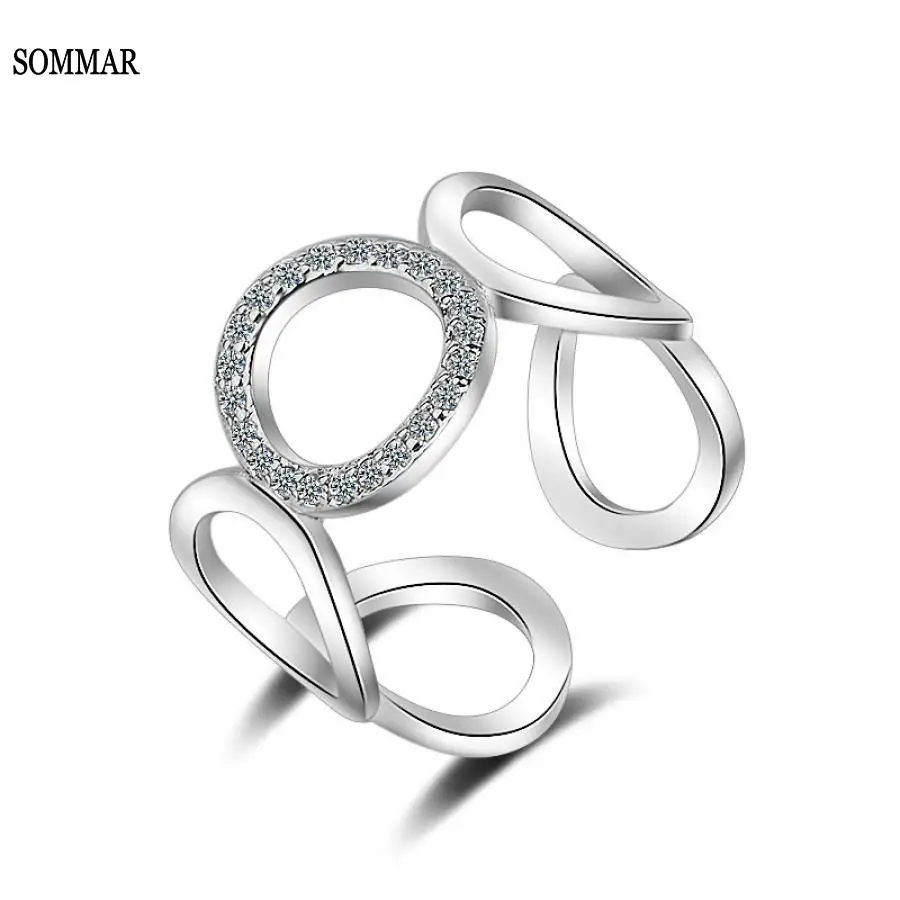 SOMMAR Fashion Mosaic CZ Zircon Resizable925 Sterling Silver Rings For Women Trendy Rings bague S-R219
SOMMAR Fashion Mosaic CZ Zircon Resizable925 Sterling Silver Rings For Women Trendy Rings bague S-R219