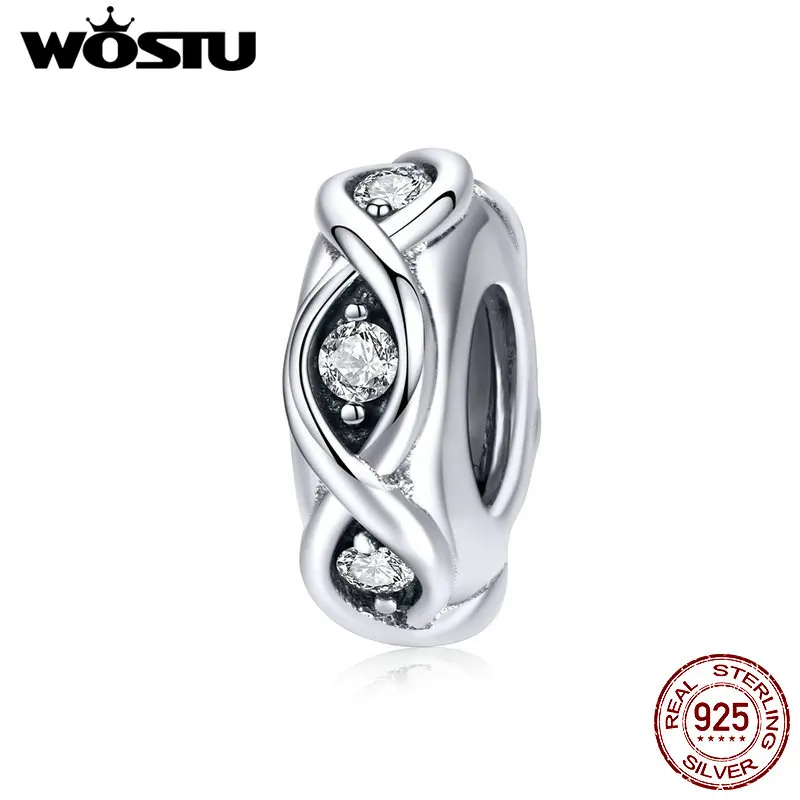 WOSTU 925 Sterling Silver Sparkling Infinity Clip Charm Clear CZ Beads Fit Original Bracelet Pendant Jewelry Accessories CQC1153
WOSTU 925 Sterling Silver Sparkling Infinity Clip Charm Clear CZ Beads Fit Original Bracelet Pendant Jewelry Accessories CQC1153