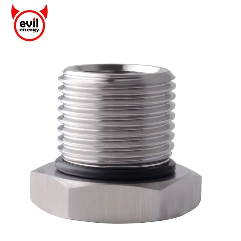 

evil energy Stainless Steel Car Fastener Oil Filter Thread Adapter 1/2-28 to 3/4-16 Auto Threaded Screw Adapter Car Accessories