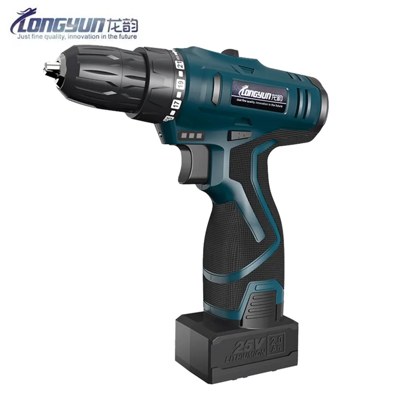 Longyun 25V Multi-function Rechargeable Lithium Battery Wireless Electric Drill Home cordless Electric Screwdriver hand tool set
Longyun 25V Multi-function Rechargeable Lithium Battery Wireless Electric Drill Home cordless Electric Screwdriver hand tool set