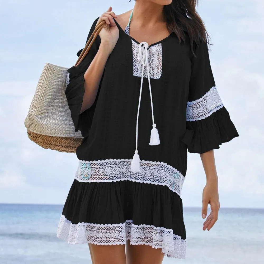 Swimwear de Tunics Woman Saida for up Women Cotton Pareo Cover Praia Bikini Beachwear Beach Dress 2019 Swimsuit
Swimwear de Tunics Woman Saida for up Women Cotton Pareo Cover Praia Bikini Beachwear Beach Dress 2019 Swimsuit