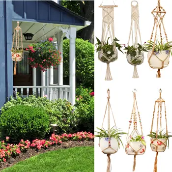 Newest Macrame Plant Hanger Flower Pot Holder Hanger Wall Decoration Hanging Baskets Countyard Garden Jute Rope Braided Craft
Newest Macrame Plant Hanger Flower Pot Holder Hanger Wall Decoration Hanging Baskets Countyard Garden Jute Rope Braided Craft