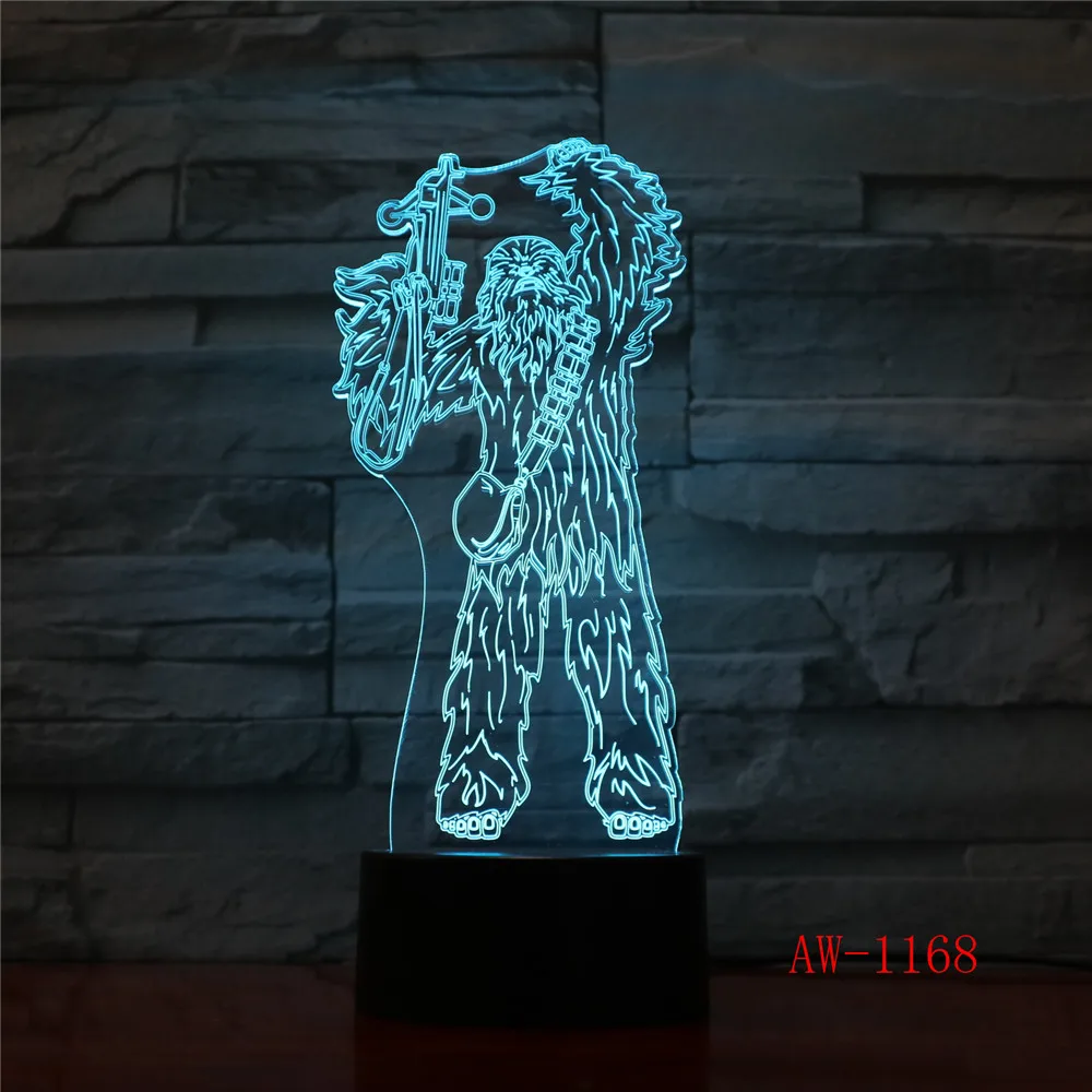 Star Wars Chewbacca Night Light Led Touch Sensor Light Bedroom Decoration Child Nightlight Chewie Table 3d Night Lamp AW-1168
Star Wars Chewbacca Night Light Led Touch Sensor Light Bedroom Decoration Child Nightlight Chewie Table 3d Night Lamp AW-1168