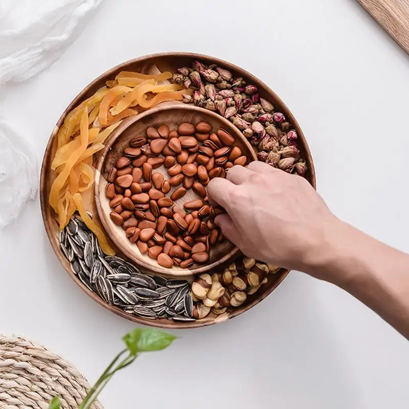 Fruit Nut Plate European Style Simple Home Living Room Candy Snacks Melon Seeds Box Innovative Wooden Grid Dried Storage Plate
Fruit Nut Plate European Style Simple Home Living Room Candy Snacks Melon Seeds Box Innovative Wooden Grid Dried Storage Plate