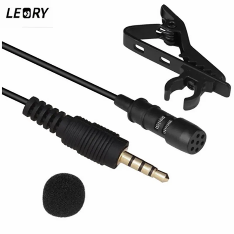 LEORY Mini 3.5mm Jack Clip-on Lapel Microphone Lavalier Microphones Wired Mic for Speaking Speech Condenser Microfone
LEORY Mini 3.5mm Jack Clip-on Lapel Microphone Lavalier Microphones Wired Mic for Speaking Speech Condenser Microfone