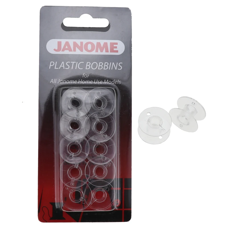 JANOME Plastic Bobbins x10 in Packet for All Janome Home Use Model 200122005