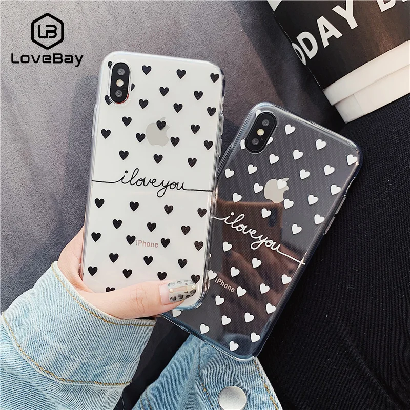 Lovebay Phone Case For iPhone 6 6s 7 8 Plus X XR XS Max Cartoon Love Heart I Love You Clear Soft TPU For iPhone XS Phone Case
Lovebay Phone Case For iPhone 6 6s 7 8 Plus X XR XS Max Cartoon Love Heart I Love You Clear Soft TPU For iPhone XS Phone Case