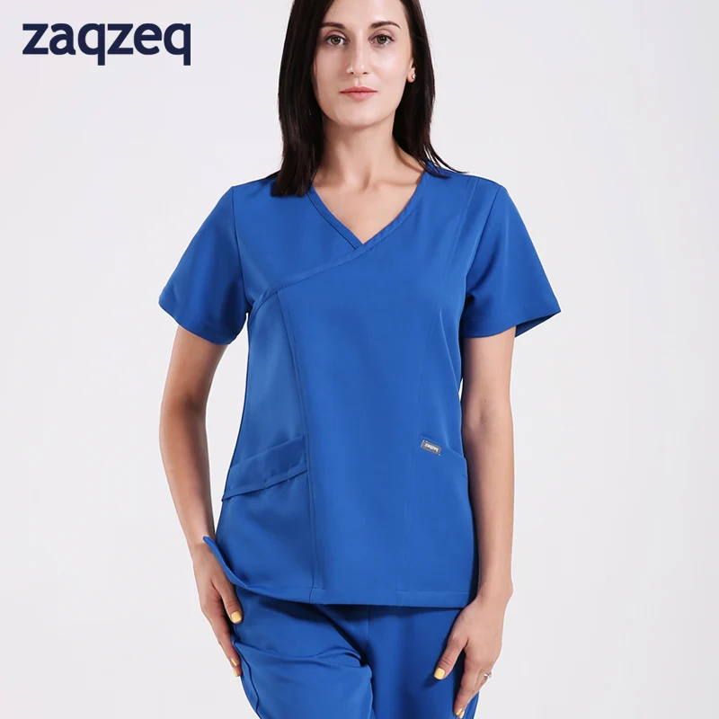 Unisex Medical Uniform Scrub Set Includes V-Neck Top with 1 Pocket and Drawstring Pant
Unisex Medical Uniform Scrub Set Includes V-Neck Top with 1 Pocket and Drawstring Pant
