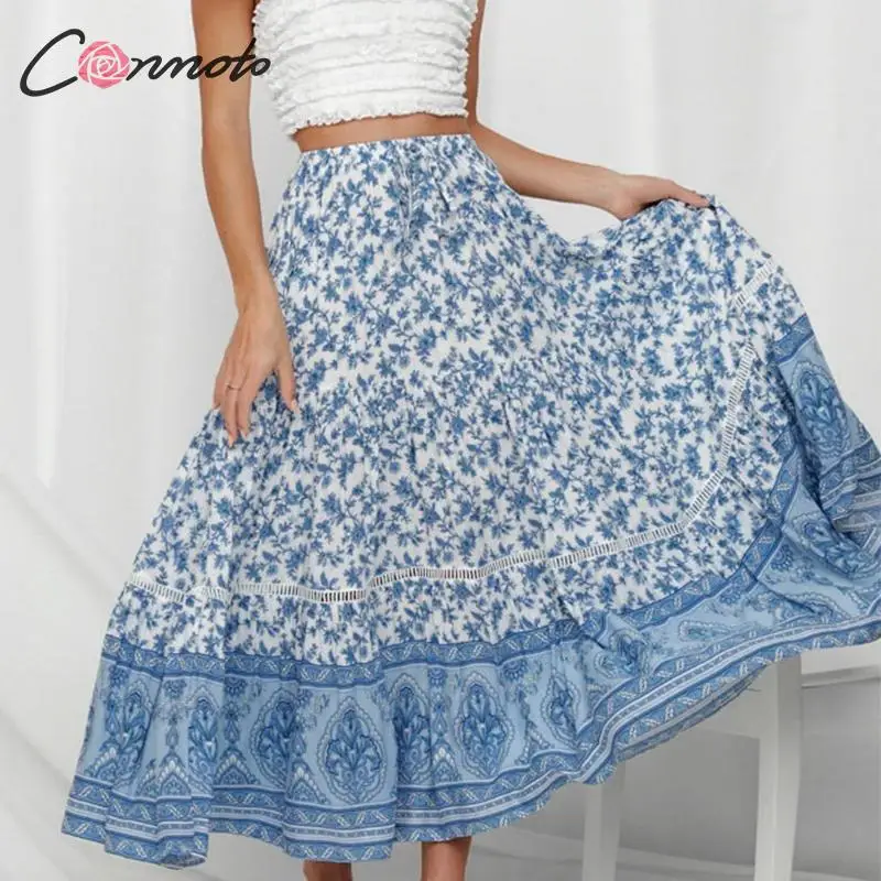 Conmoto Vintage Blue Print Long Skirt Women 2019 Summer Girl High Waist Lace up Skirt Female Casual Holiday Beach Long Skirts
Conmoto Vintage Blue Print Long Skirt Women 2019 Summer Girl High Waist Lace up Skirt Female Casual Holiday Beach Long Skirts