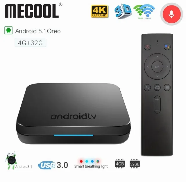 ТВ-приставка Mecool KM9 4G 32G Android 8 1 Amlogic S905X2 USB3.0 Smart 4K телеприставка 2 4G/5G Dual wifi Bluetooth 4 tv Box