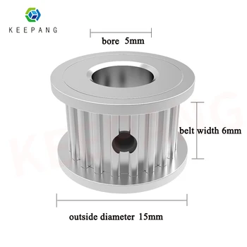 Kee Pang GT2-H Pulley 20 teeth 6MM Timing Pulley Bore 5mm for 6MM Timing belt used in linear pulley 20Teeth Synchronous Wheel
Kee Pang GT2-H Pulley 20 teeth 6MM Timing Pulley Bore 5mm for 6MM Timing belt used in linear pulley 20Teeth Synchronous Wheel