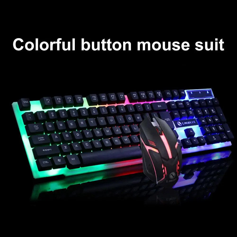 New Arrival Colorful Light Wired Keyboard + 1200dpi Mechanical Gaming Mouse Set Computer Accessories for PC Laptop
New Arrival Colorful Light Wired Keyboard + 1200dpi Mechanical Gaming Mouse Set Computer Accessories for PC Laptop
