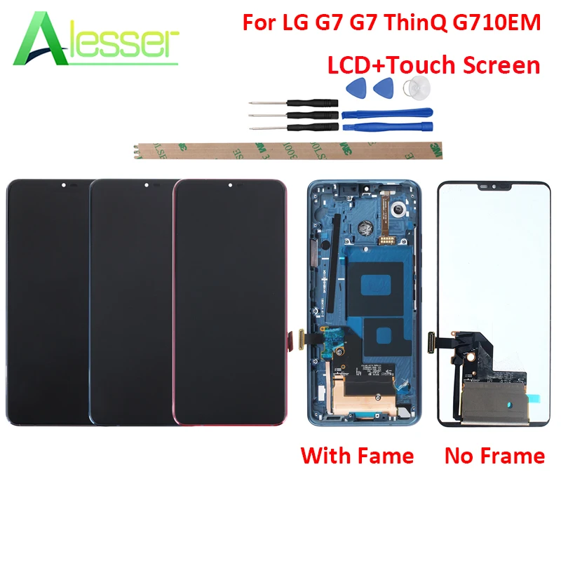 Alesser For LG G7 LG G7 ThinQ G710EM LCD G710PM G710VMP G710ULM G710EMW G710EAW G710AWM G710N Display Touch Screen +Frame +Tools 
Alesser For LG G7 LG G7 ThinQ G710EM LCD G710PM G710VMP G710ULM G710EMW G710EAW G710AWM G710N Display Touch Screen +Frame +Tools
