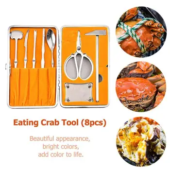 8 Pcs/set Stainless Steel Eating Crab Tools Lobster Crab Cracker Tool Kit Seafood Tools Set Kitchen Spooner Small hammer Gadget
8 Pcs/set Stainless Steel Eating Crab Tools Lobster Crab Cracker Tool Kit Seafood Tools Set Kitchen Spooner Small hammer Gadget