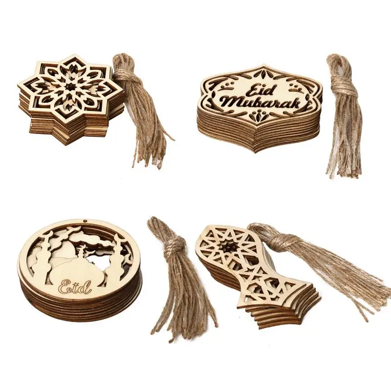 10PCS Wooden Pendant For Lesser Bairam DIY Car Home Decoration Windows Wall Hangings Ornament Mirror Ornament With 10 Ropes
10PCS Wooden Pendant For Lesser Bairam DIY Car Home Decoration Windows Wall Hangings Ornament Mirror Ornament With 10 Ropes