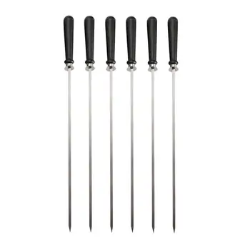 6PCS BBQ Fork Barbecue Stainless Steel Fork Wood Handle -shaped BBQ Roast Needle Skewers Forks BBQ Skewers
6PCS BBQ Fork Barbecue Stainless Steel Fork Wood Handle -shaped BBQ Roast Needle Skewers Forks BBQ Skewers