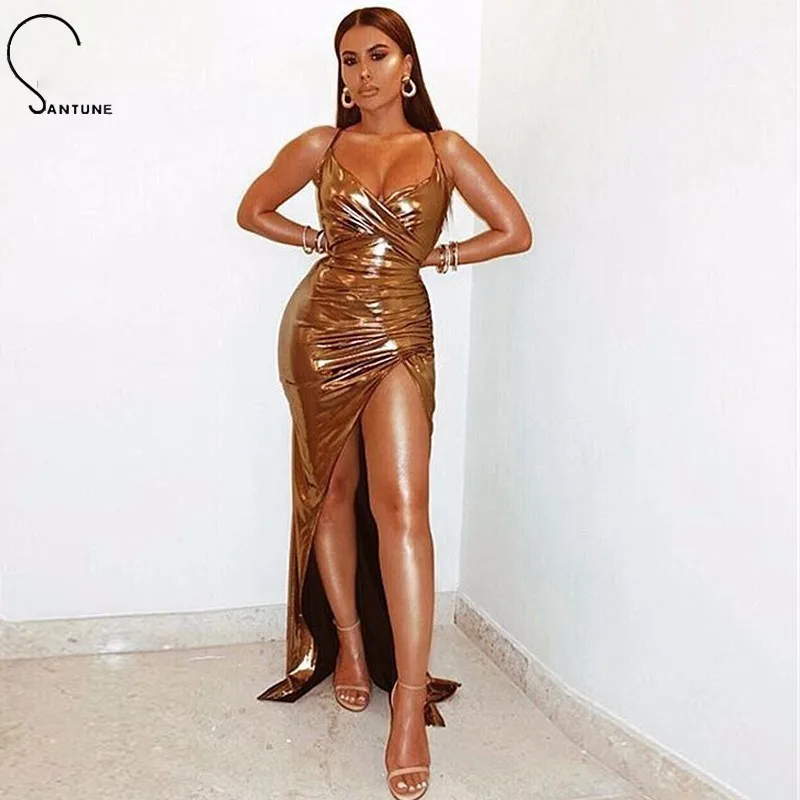 Santune Split Party Sexy Party Dresses Women Spaghetti Strap Bodycon Dress 2019 V Neck Bodycon Backless Summer Maxi Long Dress
Santune Split Party Sexy Party Dresses Women Spaghetti Strap Bodycon Dress 2019 V Neck Bodycon Backless Summer Maxi Long Dress