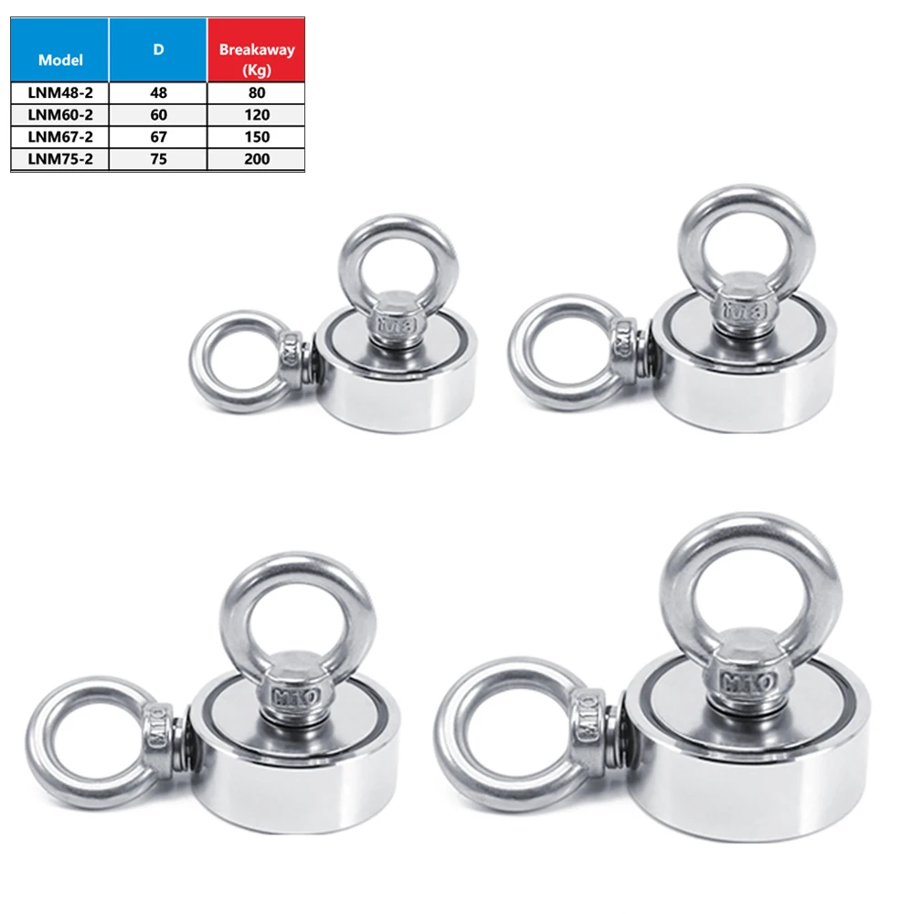 48mm 60mm 67mm 75mm Super Powerful Neodymium Fishing Magnet Ring Hook Deep See Salvage Magnetic Fishing Holder Pull Mounting Pot
48mm 60mm 67mm 75mm Super Powerful Neodymium Fishing Magnet Ring Hook Deep See Salvage Magnetic Fishing Holder Pull Mounting Pot