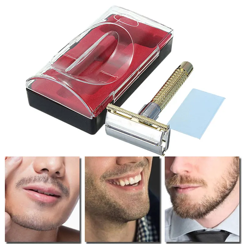 New Men's Safety Handheld Manual Shaver + Double Edge Safety Razor Blade Box M01449
New Men's Safety Handheld Manual Shaver + Double Edge Safety Razor Blade Box M01449