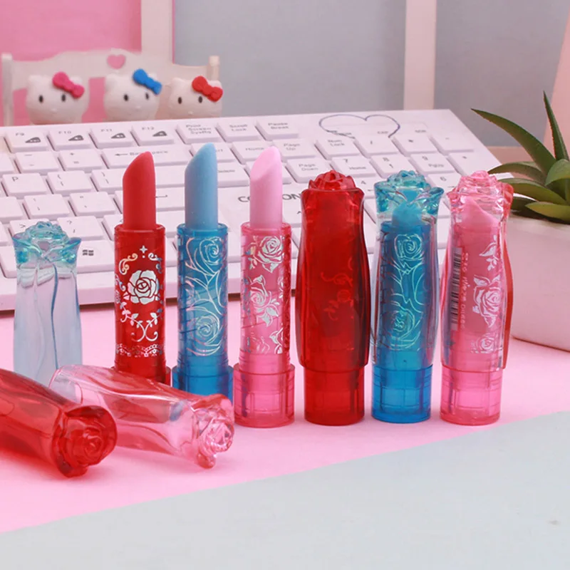 1PC Cute Lipstick Eraser Kawaii Flower Pencil Erasers For Kids Girls Gift Back To School Supplies Novelty Item Korean Stationery
1PC Cute Lipstick Eraser Kawaii Flower Pencil Erasers For Kids Girls Gift Back To School Supplies Novelty Item Korean Stationery