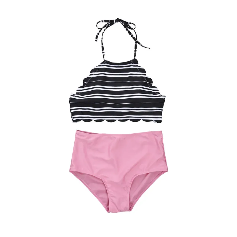 Family Matching Swimsuits Bikini 2019 Mom Kid Girl Swimwear Stripe Tops Pink Pants High Waist Bikini Set Mommy And Me Clothes
Family Matching Swimsuits Bikini 2019 Mom Kid Girl Swimwear Stripe Tops Pink Pants High Waist Bikini Set Mommy And Me Clothes