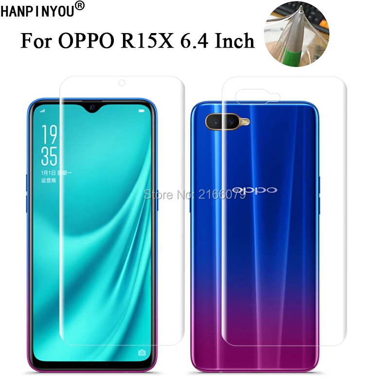 For OPPO R15X 6.4" Soft TPU Front Back Full Cover Screen Protector Transparent Protective Film + Clean Tools
For OPPO R15X 6.4" Soft TPU Front Back Full Cover Screen Protector Transparent Protective Film + Clean Tools