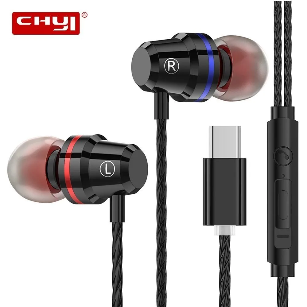 CHYI Type C Earphone Dynamic Drive USB-C Earbuds In-ear Sport Gaming Headset with Mic for Xiaomi 6 6x for hammer nut pro
CHYI Type C Earphone Dynamic Drive USB-C Earbuds In-ear Sport Gaming Headset with Mic for Xiaomi 6 6x for hammer nut pro