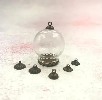 100pcs/lot 30x20mm clear glass globe bottle silver/bronze lace tray cap set glass vial pendant handmade empty crystal findings
100pcs/lot 30x20mm clear glass globe bottle silver/bronze lace tray cap set glass vial pendant handmade empty crystal findings