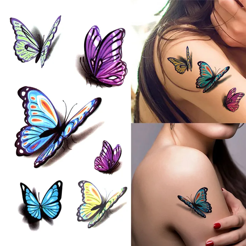 Women's 3D Temporary Tattoo Sticker 2018 NEW Waterproof Body Decals Fake tatoo Art Taty Butterfly pattern Tattoo Sticker
Women's 3D Temporary Tattoo Sticker 2018 NEW Waterproof Body Decals Fake tatoo Art Taty Butterfly pattern Tattoo Sticker