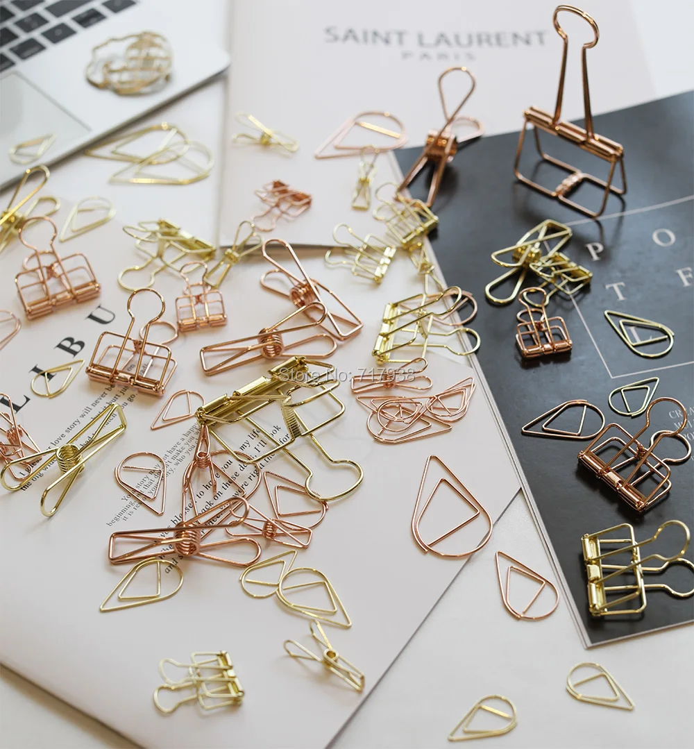 Yellow Gold /rose gold Binder metal Clips, Skeleton Clips, Paper Clips book Clips
Yellow Gold /rose gold Binder metal Clips, Skeleton Clips, Paper Clips book Clips