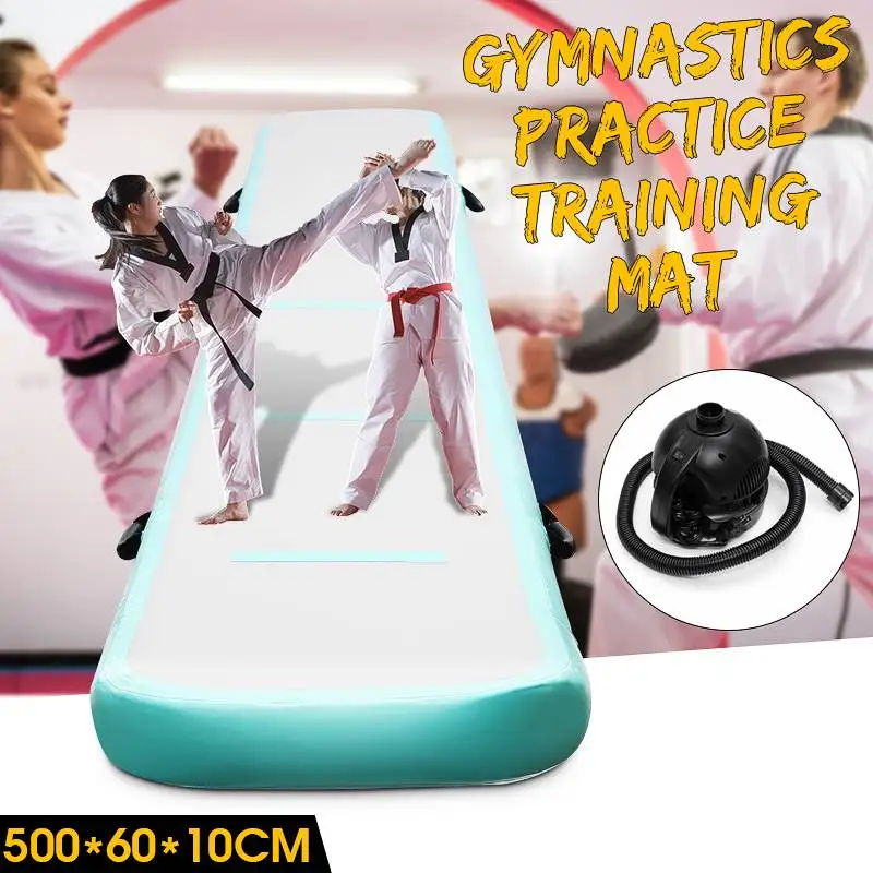 Gymnastics Practice Training Mat Inflatable Gym Mat Air Tumbling Track Cheerleading with Inflatable Machine 220V/110V
Gymnastics Practice Training Mat Inflatable Gym Mat Air Tumbling Track Cheerleading with Inflatable Machine 220V/110V